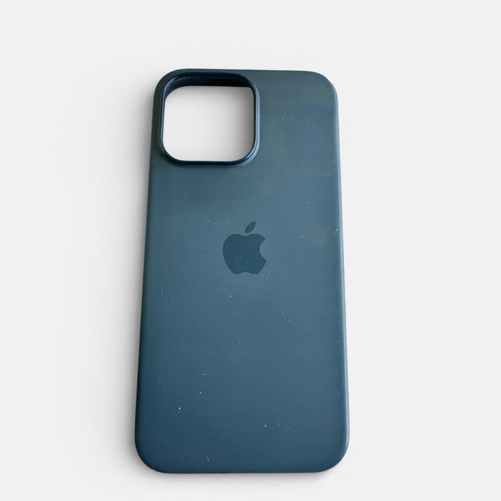 Apple Silicone Case with MagSafe for iPhone 15 Pro Max 6.7" Storm Blue Genuine - Picture 2 of 6
